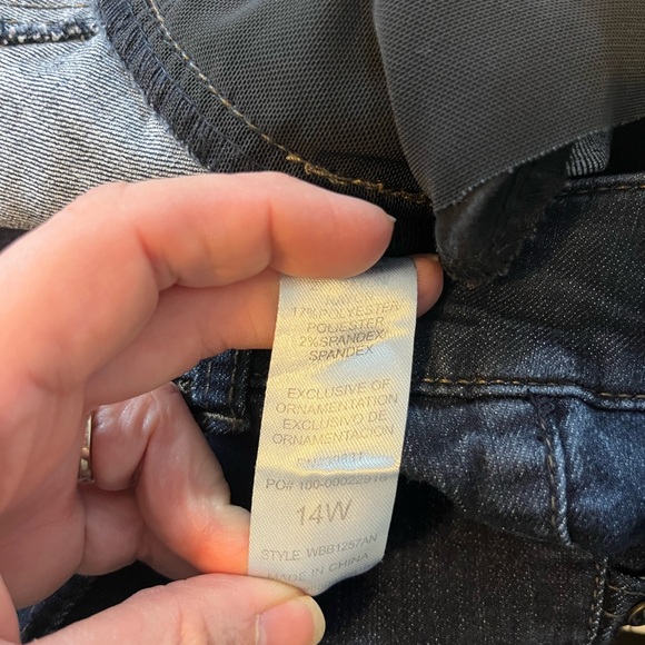 Democracy Ab Technology Bootcut Jeans Women’s Size 14W Dark Wash Stretch Denim - Picture 5 of 5